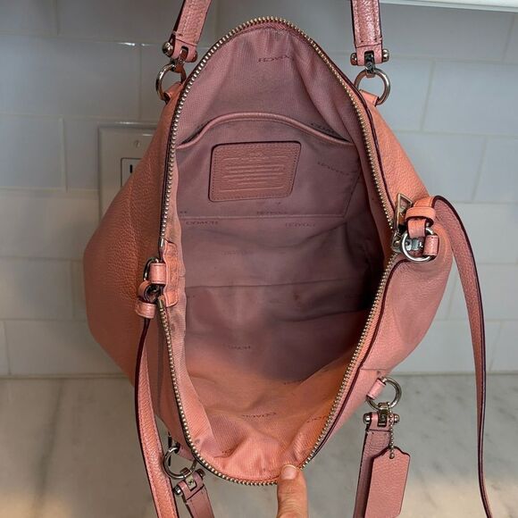 Coach Bag Purse Handbag Crossbody Leather Prairie Pebbled Convertible Satchel - Picture 12 of 16